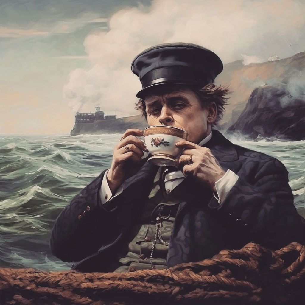 Stoic Sip Amidst Storms